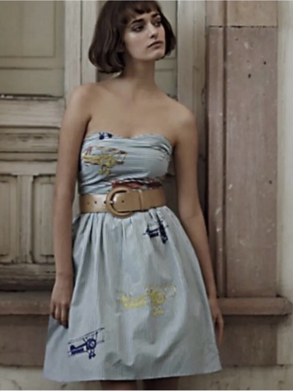 Anthropologie Moulinette Soeurs Wright Airplane Dress size 10